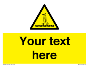 Custom warning artificial waterfall